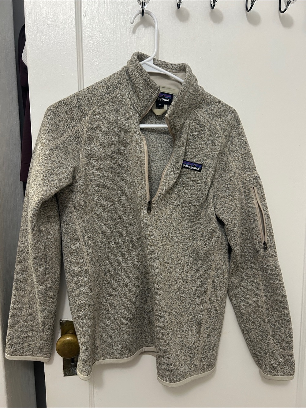 Patagonia Zip-Up Sweater - Heathered Sandstone Gray